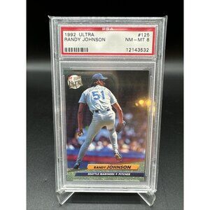 1992 Ultra Fleer Randy Johnson PSA 8